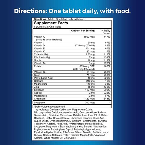 الفيتامينات اليومية الأساسية للرجال في يوم واحد، الفيتامينات المتعددة للرجال، تدعم وظيفة العضلات الصحية، والطاقة البدنية، وصحة المناعة مع فيتامين ب 12، وفيتامين ج، والزنك، 150 عددًا in Kuwait