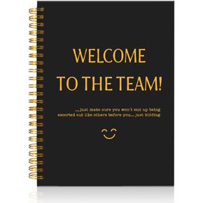 Best Team Ever Funny Black Golden Spiral Notebook, Teamwork Notebook Gifts For Team, Appreciation Gifts for Teammate Staff Coworker Colleague Office Worker