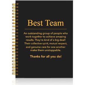 Best Team Ever Funny Black Golden Spiral Notebook, Teamwork Notebook Gifts For Team, Appreciation Gifts for Teammate Staff Coworker Colleague Office Worker in Kuwait