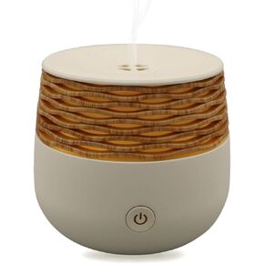 Essential Oil Diffusers, Aroma Diffsuer for Essential Oil Small Diffuser Humidifier 180ml Wood Grain Ultrasonic Cool Mist 7 Colorful Light Auto-Off USB Cord Aromatherapy Diffusers for Home Room Office