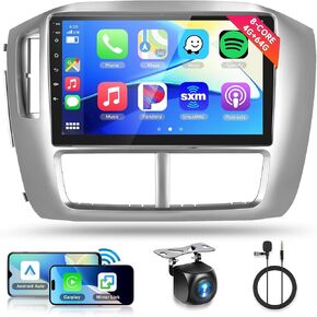 8Core 4+64G Car Stereo for Honda Pilot 2006 2007 2008 Wireless Carplay Android Auto,9 inch 1280 * 720P IPS Touch Screen Radio, Android/GPS/WiFi/32band DSP Audio/Bluetooth/SWC/Backup Camera