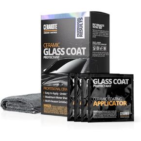 CERAKOTE® Ceramic Glass Coat Protectant - Hydrophobic Automotive Rain Repellant, Long-Lasting Visibility and Shine, Quick and Easy Application