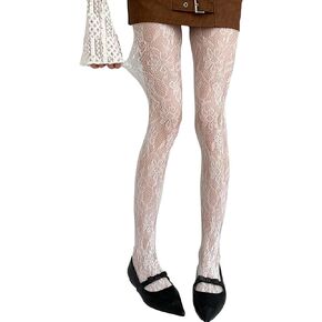 Women's 1 Pair Floral Lace Hollow Out Sheer Stockings High Waist Tights Pantyhose Tights