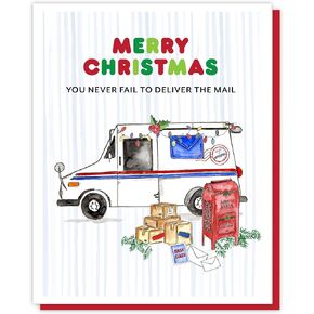 Christmas Card for Mailman Thank You Cards Small Business, Mail Carrier Holiday Thank You Card Set, Multi Pack Christmas Cards, Gifts for Postal Workers, Letter Carrier Thank You Cards
