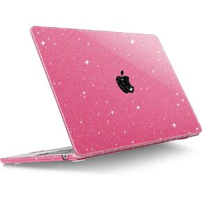 حافظة Tuiklol لجهاز MacBook Air 15 بوصة 2024 2023 M3 M2 Clip، موديل A3114 A2941 حافظة صلبة مع غطاء لوحة مفاتيح وواقي شاشة ومحول OTG مع غطاء M3 مقاس 15.3 بوصة، أسود لامع