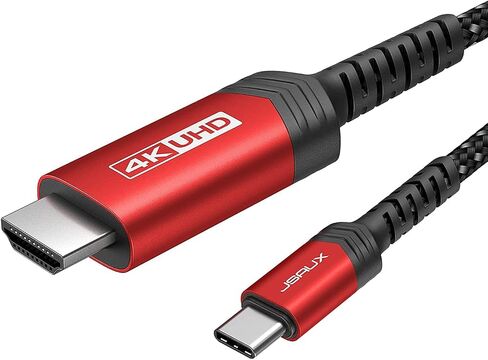 JSAUX USB C to HDMI Cable 2 Pack 10ft | 4K@60Hz | USB 3.1 Type C to HDMI 2.0 Cord for Home Office, (Thunderbolt 3/4 Compatible) with iPhone 16 Pro Max, MacBook Pro/Air, Galaxy S8 to S23,iPad Pro-Black in Saudi Arabia