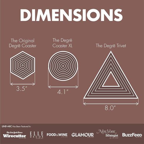 قواعد أكواب ديجري XL (شجرة جوشوا، مجموعة من 6 قطع) من LINE+ARC. سمك 10 مم، آمن للاستخدام في غسالة الأطباق، مقاوم للبقع، خارجي، طاولة القهوة، سيليكون، حديث، منتصف القرن، مشروب، غير ماص، هدية الانتقال لمنزل جديد in Kuwait
