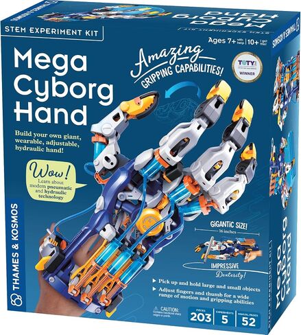 Thames & Kosmos Mega Cyborg Hydro Blaster STEM Experiment Kit, Toy of The Year Finalist - Build a Wearable Hydraulic-Powered Water Toy & Gripper, Shoots Water Up to 20 Feet, Transforms Into 5 Models in Saudi Arabia