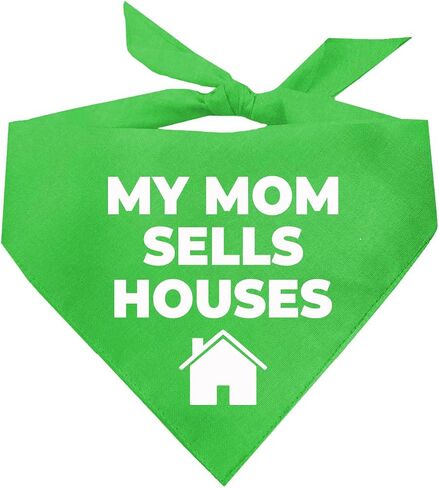 My Mom Sells Houses Real Estate Dog Mom Dog Bandana (18 Royal, One Size) in Saudi Arabia