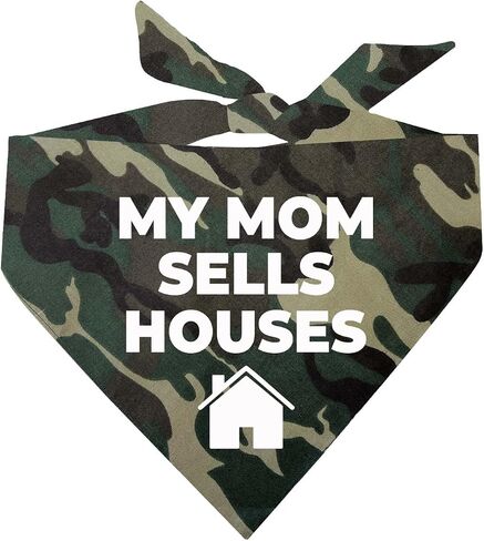 My Mom Sells Houses Real Estate Dog Mom Dog Bandana (18 Royal, One Size) in Saudi Arabia