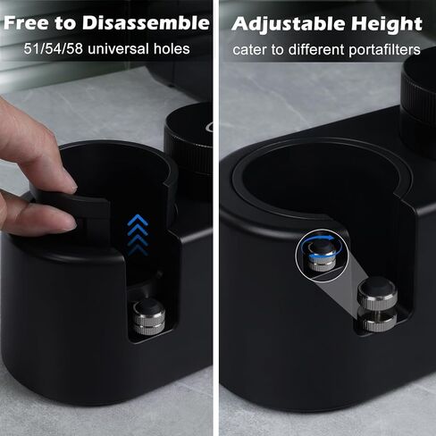 صندوق طحن الإسبريسو ومحطة الحشو من PUSEE، صندوق تنظيم الإسبريسو 9 في 1 يناسب 51,54,58 ملم من عبث الإسبريسو، الموزع، فلتر بورتا وملحقات شاشة عفريت، صندوق دق قابل للفصل لملحقات باريستا in Kuwait