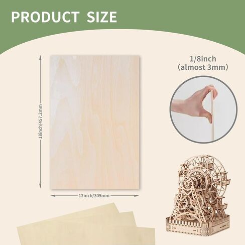 36 Pack Basswood Sheets, Plywood Board 1/8 Inch Unfinished Wood,3mm Plywood for Laser Cutting,Boards for Crafts for DIY Plywood Sheets Unfinished Wood Boards for Laser Cutting(16inchx16inch) in Saudi Arabia