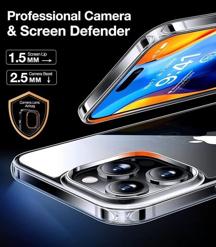 TORRAS Crystal Clear for iPhone 16 Plus Case, Ultra-Thin [Non-Yellowing] [Military Protection] Slim Fit Silicone TPU Cover for iPhone 16 Plus Phone Case, Soft, Clear, 6.7 inch in Kuwait