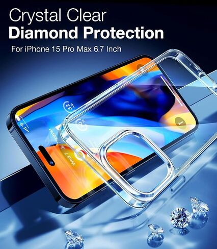 TORRAS Crystal Clear for iPhone 16 Plus Case, Ultra-Thin [Non-Yellowing] [Military Protection] Slim Fit Silicone TPU Cover for iPhone 16 Plus Phone Case, Soft, Clear, 6.7 inch in Kuwait