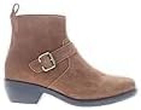 Propet Womens Memphis Zippered Casual Boots Ankle Low Heel 1-2" - Brown in Kuwait
