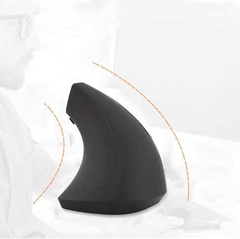 Ergonomic Mouse Wireless, Vertical Ergo Mouse, 2.4G Optical Vertical Cordless Mice with 6 Buttons 3 Adjustable 1600 DPI for Large Hands for Mac PC Desktop Laptop Windows Computer Office (Black) in Saudi Arabia