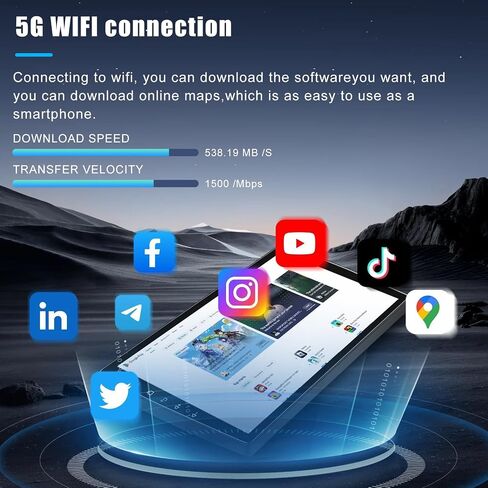 5GWiFi Upgrade Car Stereo Radio for Toyota Tacoma 2005-2015- Wireless Carplay and Android Auto GPS Navigation - 4GB+32GB 9.2 inch Touchscreen Bluetooth RDS FM SWC in Saudi Arabia