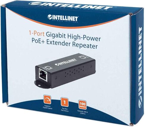 Intellinet 2-Port Indoor Gigabit PoE++ Extender, 60W in, 30W Out, Ultra POE Passthrough Switch, IEEE802.33af/at IEEE802.33BT Compatible- 3 Yr Mfg Warranty-561600 in Saudi Arabia