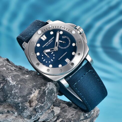 Pagani Design للرجال ساعة ميكانيكية أوتوماتيكية رياضية غوص مقاومة للماء حزام نايلون ساعة رجالية تقويم تلقائي ساعة زجاج الياقوت in Kuwait