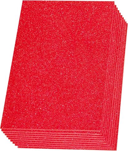 SALEMAR Gold Sticky Glitter Foam Sheets, 10 Packs Thick Self-Adhesive Sparkle EVA Sheets for Crafting, 30 x 20cm (Gold) in Saudi Arabia