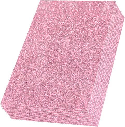 SALEMAR Gold Sticky Glitter Foam Sheets, 10 Packs Thick Self-Adhesive Sparkle EVA Sheets for Crafting, 30 x 20cm (Gold) in Saudi Arabia