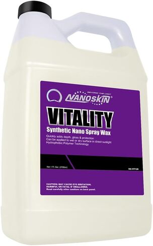 Nanoskin VITALITY Nano Spray Wax with Carnauba 1 Gallon - Instant Mist on Wipe Off Deep Shine and Durable Protection | Use After Car Wash, Clay Bar, Car Polisher | Cars, Trucks, Motorcycles, Hot Rods in Saudi Arabia