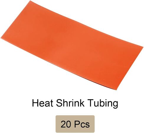 Heat Shrink Tube Thin PVC Battery Wrap, [for Electrical 18650, DIY Battery] - 29.5mm Flat 72mm Long/Clear / 20 Pcs in Saudi Arabia