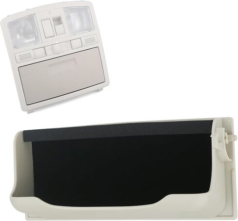Overhead Roof Console Sunglass Holder w/o Down Light (Beige) Compatible with 2009 2010 2011 2012 2013 Mazda6 4Door Replaces GS4E6997630 GS4E-69-976-30 in Saudi Arabia