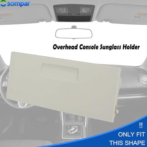 Overhead Roof Console Sunglass Holder w/o Down Light (Beige) Compatible with 2009 2010 2011 2012 2013 Mazda6 4Door Replaces GS4E6997630 GS4E-69-976-30 in Saudi Arabia