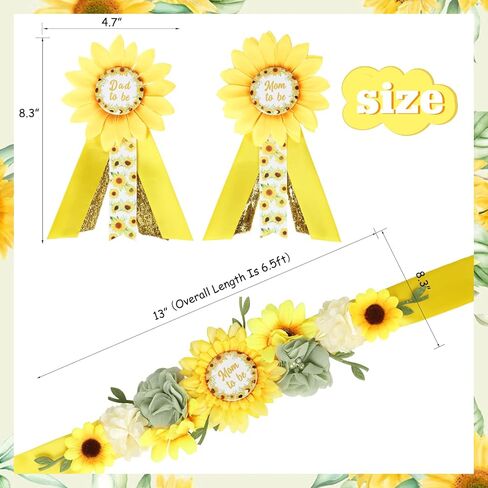 Under The Sea Baby Shower Maternity Sash Kit - Ocean Animal Baby Shower Belly Belt and Mom to Be & Dad to Be Corsage Pins, New Parents Pregnancy Photo Props Party Supplies in Kuwait