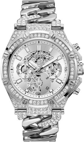GUESS Men's 46mm Watch - Gold Tone Strap Champagne Dial Gold Tone Case in Saudi Arabia