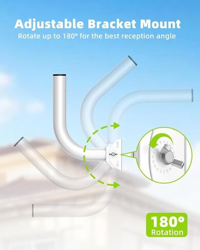 حامل جسر لاسلكي، عمود مكون من قطعتين وحامل مثبت على الحائط لهوائي التلفزيون الخارجي Starlink، مجموعات تثبيت عمود J قابلة للتعديل 180 درجة، دعامة عمود خارجية لنقطة وصول AP جسر العميل CPE in Kuwait