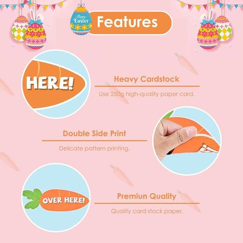 AhfuLife Easter Bunny Paw Print Paper Garden Lawn Decorations, 60pcs Rabbit Floor Footprints Decoration for Children Garden Outdoor Yard Lawn Signs Party Decorations Birthday Party Supplies in Saudi Arabia