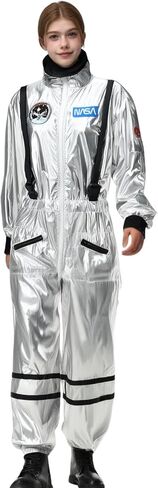 Colorful House Women Astronaut Onesie Adult Astronaut Costume White Space Suit Costume Halloween Spaceman Jumpsuit Outfit in Saudi Arabia