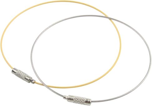 20pcs 70mm/2.85" Diameter Steel Wire Choker Bracelet with Screw Clasps for DIY Craft Bangle Bracelet Jewelry Making (Silver) in Saudi Arabia