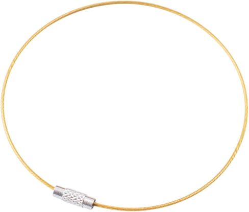 20pcs 70mm/2.85" Diameter Steel Wire Choker Bracelet with Screw Clasps for DIY Craft Bangle Bracelet Jewelry Making (Silver) in Saudi Arabia