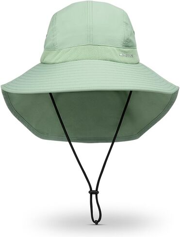 MISSION Cooling Sun Defender Hat, Navy - Unisex Wide-Brim Hat with Nape for Men & Women - Lightweight & Durable - Cools Up to 2 Hours - UPF 50 Sun Protection - Machine Washable in Saudi Arabia