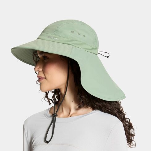 MISSION Cooling Sun Defender Hat, Navy - Unisex Wide-Brim Hat with Nape for Men & Women - Lightweight & Durable - Cools Up to 2 Hours - UPF 50 Sun Protection - Machine Washable in Saudi Arabia