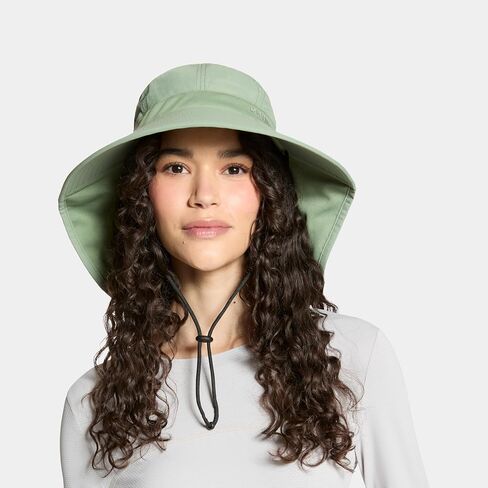 MISSION Cooling Sun Defender Hat, Navy - Unisex Wide-Brim Hat with Nape for Men & Women - Lightweight & Durable - Cools Up to 2 Hours - UPF 50 Sun Protection - Machine Washable in Saudi Arabia