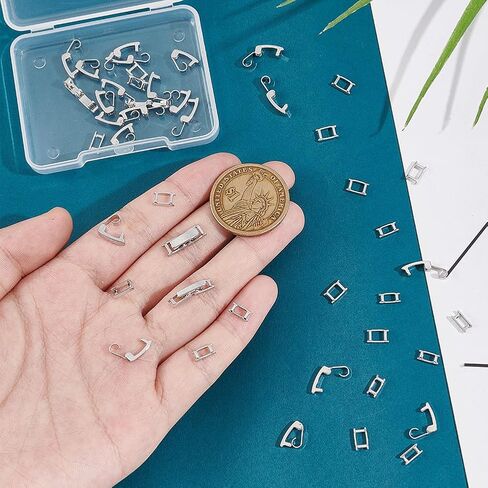 UNICRAFTALE 24Pcs 2 Styles Real 18K Gold Plated Fold Over Clasps Rectangle Necklace Bracelet Extender for Women Foldover Extension Jewelry Clasps for DIY Jewelry Making in Saudi Arabia
