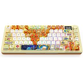 Redragon Mechanical Keyboard, Tri-Modes Wireless Gaming Keyboard with Screen & Knob, Macro Programmable Mechanical Gaming Keyboard, RGB Backlit, Ideal for Gaming Working etc.