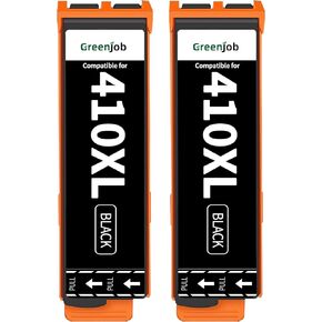 Remanufactured Ink Cartridges Replacement for Epson 410 XL T410 T410XL Black Ink Cartridges High Yield for Expression XP-530 XP-630 XP-635 XP-640 XP-830 XP-7100 Printer (2 Black)