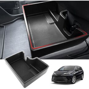 Center Console Bottom Organizer Tray, Compatible with Toyota Sienna 2021-2025 Armrest bottom Tray Console Lower Storage Box Consoel Bottom Compartment Insert Car Interior Accessories