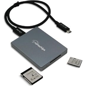 USB 3.2 10Gbps Combo Card Reader for CFexpress Type B and SDXC, MagSafe Compatible Dual Card Reader for Apple, Smartphones, Cameras, Desktops, Laptops and Others Type-C Cable Included in Kuwait