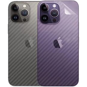 for iPhone 16 Pro Max Back Screen Protector 3D Carbon Fiber Ultra Thin 2024 iPhone Protector Film -2 pcs Transparent