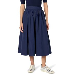 The Drop Women's Arlo Voluminous Cotton Poplin Midi Skirt
