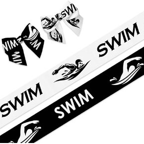 2 PCS Gymnastics Grosgrain Ribbons 3/8" Gymnastics Sports Decor Ribbons 5 Yards, Black White Craft Ribbons for Sports Meeting Party Favor Decoration Gymnast Gift Packaging DIY Supplies in Kuwait