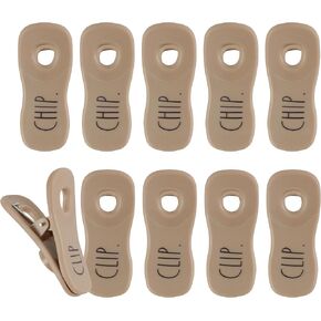 Rae Dunn 20 Pc Bag Clips with Magnet- Food Clips, Chip Clips, Bag Clips for Food Storage with Air Tight Seal Grip for Bread Bags, Snack Bags and Food Bags (Black and White)
