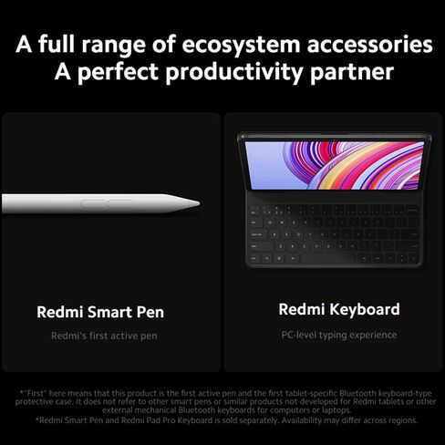 Xiaomi Redmi Pad Pro WiFi Version 12.1" Octa Core Global ROM 10000mAh Bluetooth 5.3 8MP Dual Camera + (33w Dual USB Fast Car Bundle) (Graphite Gray, 256GB + 8GB) in Saudi Arabia