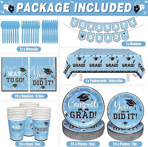 183 قطعة باللونين الأحمر والأسود 2024 ديكورات التخرج لوحات ومناديل التخرج 2024 لوازم حفلات التخرج 2024 ديكورات حفلات التخرج ديكورات التخرج فئة 2024 in Kuwait